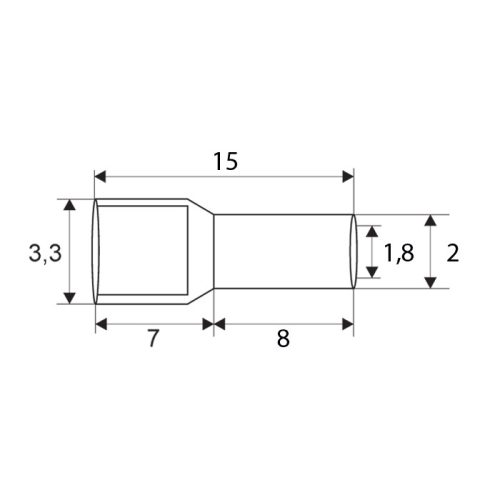 Érvéghüvely 1,5 mm² Fekete