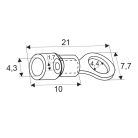 Szigetelt Szemes Saru 4,3 / 1,7 mm Piros