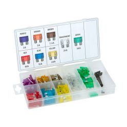   Késes Biztosíték Készlet + kiszedő tárolódobozban - 97 db - 3-30A
