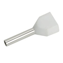 Érvéghüvely 2 x 0,5 mm² Fehér