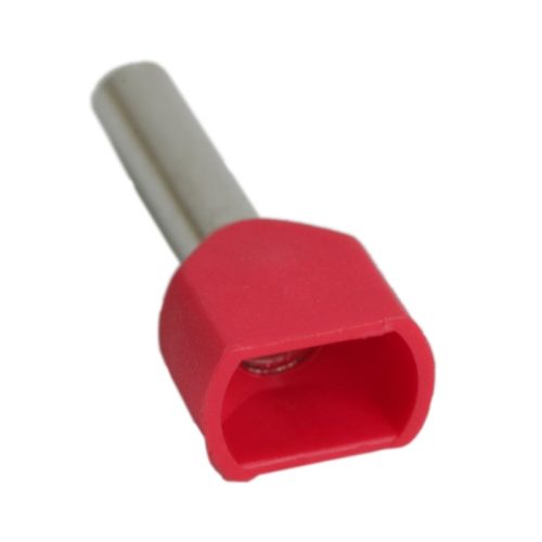 Érvéghüvely 2 x 1,0 mm² Piros