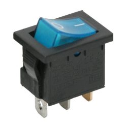 Billenőkapcsoló Kék Világítás 21x15 mm 250V 6A