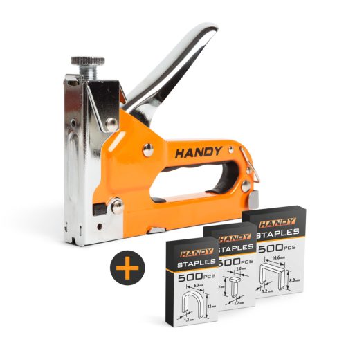 Kézi tűzőgép kofferben - tűzőgép + 3 féle kapocs