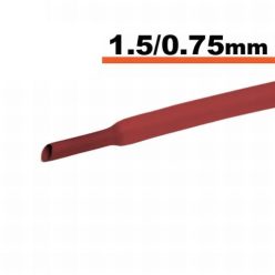 Zsugorcső piros  1,5 / 0,75 mm - 1 m