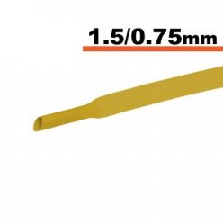 Zsugorcső sárga  1,5 / 0,75 mm - 1 m