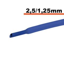 Zsugorcső kék  2,5 / 1,25 mm - 1 m