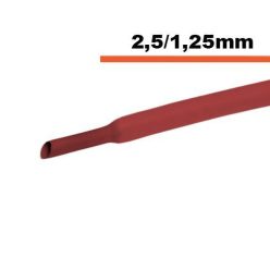 Zsugorcső piros  2,5 / 1,25 mm - 1