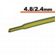 Zsugorcső 5x 1m zöld-sárga  4,8 / 2,4 mm