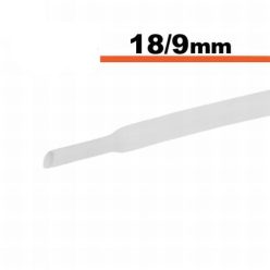 Zsugorcső fehér  18 / 9 mm - 1 m