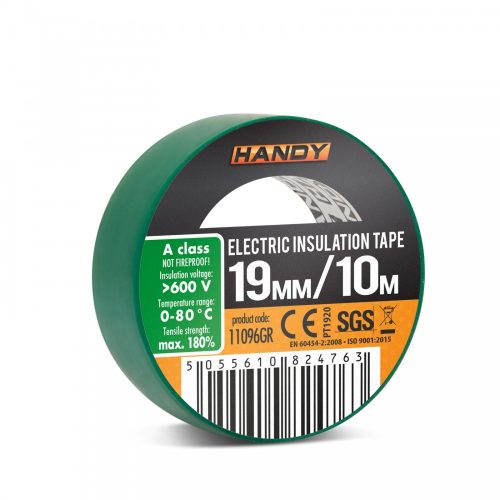 Szigetelőszalag 19 mm - 10 m - Zöld