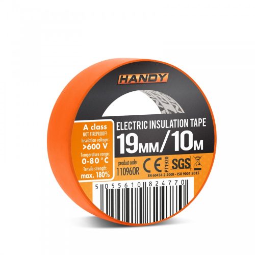 Szigetelőszalag 19 mm - 10 m - Narancssárga