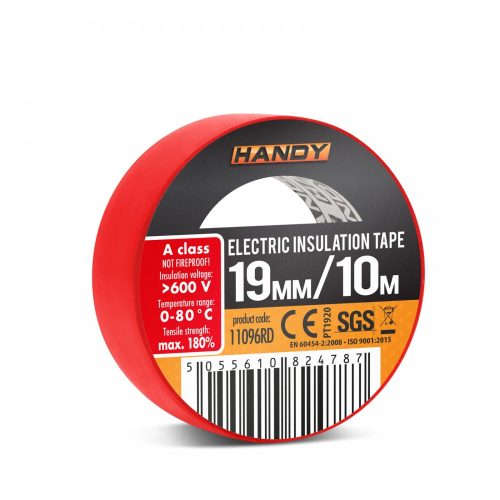 Szigetelőszalag 19 mm - 10 m - Piros