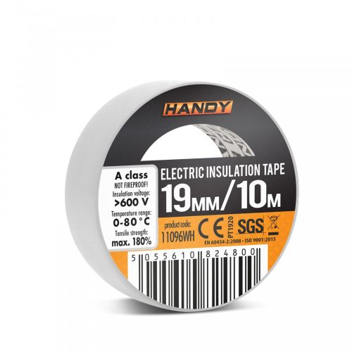 Szigetelőszalag 19 mm - 10 m - Fehér