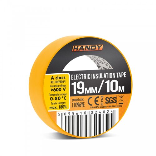 Szigetelőszalag 19 mm - 10 m - Sárga