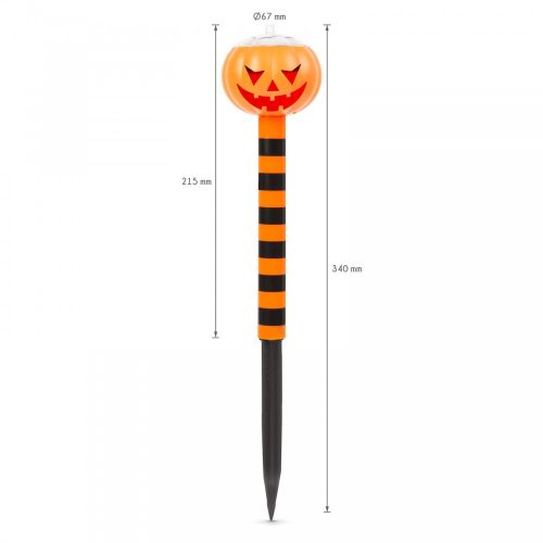 Led-es kerti szolár lámpa - töklámpás