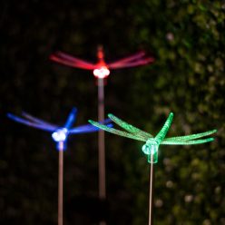 Napelemes RGB kerti lámpa - szitakötő