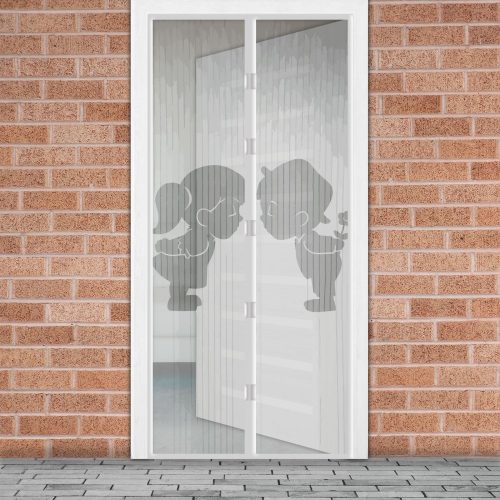Szúnyogháló ajtóra - 100 x 210 cm - Fiú + Lány