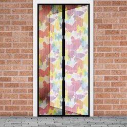 Szúnyogháló ajtóra - 100 x 210 cm - színes pillangós