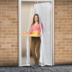 Mágneses Szúnyogháló Ajtóra Fehér 100 x 210cm