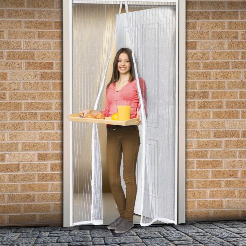 Szúnyogháló ajtóra 100 x 210cm fehér