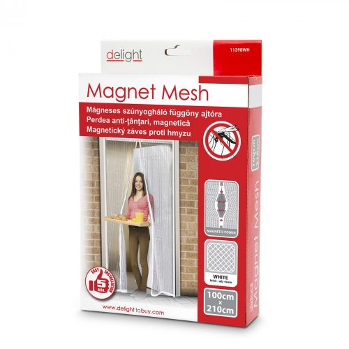 Mágneses Szúnyogháló Ajtóra Fehér 100 x 210cm