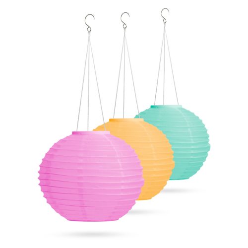 Napelemes Színes Lampion - 28 cm