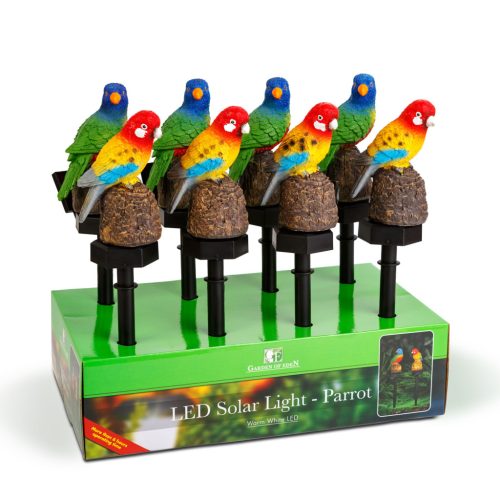 Napelemes Kerti  Papagáj Figura - 8 x 60 x 41 cm