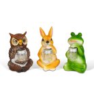 Szolár állatfigurák - 3 féle - 10 melegfehér LED - 15 cm