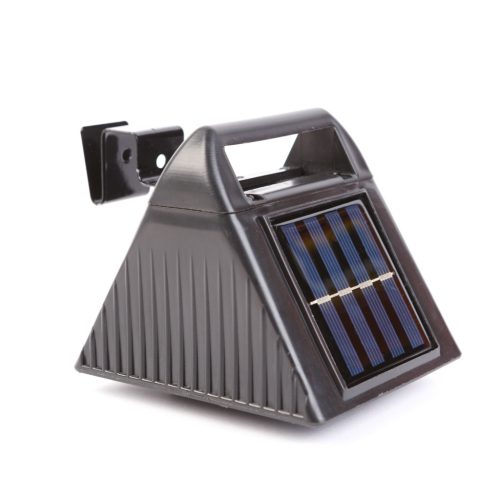Napelemes Kerítés Lámpa - Csatorna Lámpa - 6 hidegfehér SMD LED - Fekete