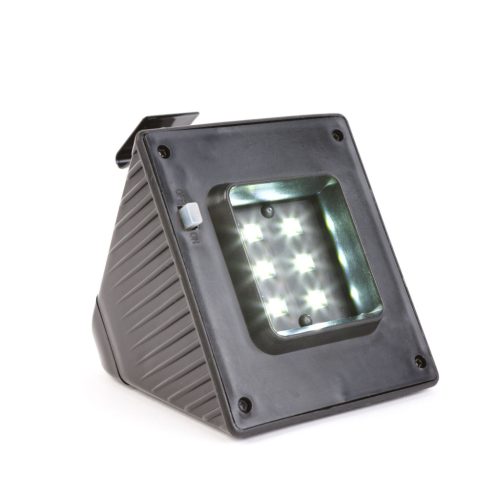 Napelemes Kerítés Lámpa - Csatorna Lámpa - 6 hidegfehér SMD LED - Fekete