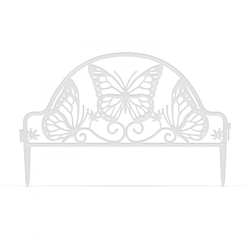 Ágyásszegély - Kerti kerítés - Fehér - 48 x 31 cm