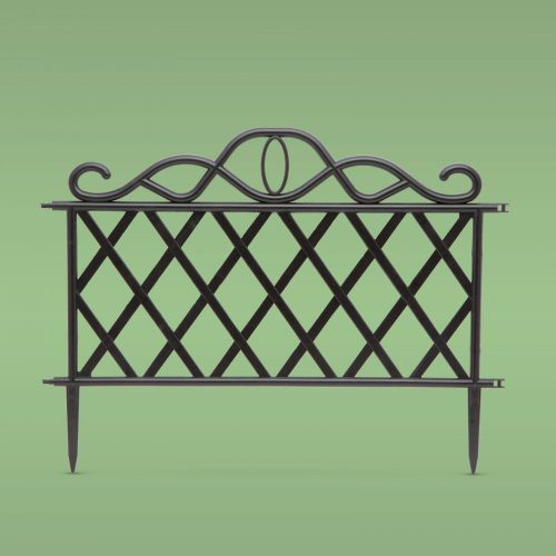 Ágyásszegély - kerti kerítés Fekete 45 x 35 cm