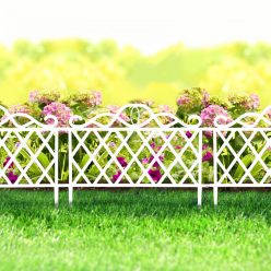 Ágyásszegély - kerti kerítés Fehér 45 x 35 cm 