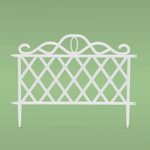 Ágyásszegély - kerti kerítés Fehér 45 x 35 cm 