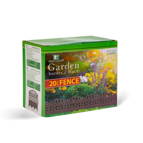 Ágyásszegély - Leszúrható Kerítés - Barna - 16 x 15 cm - 20 db