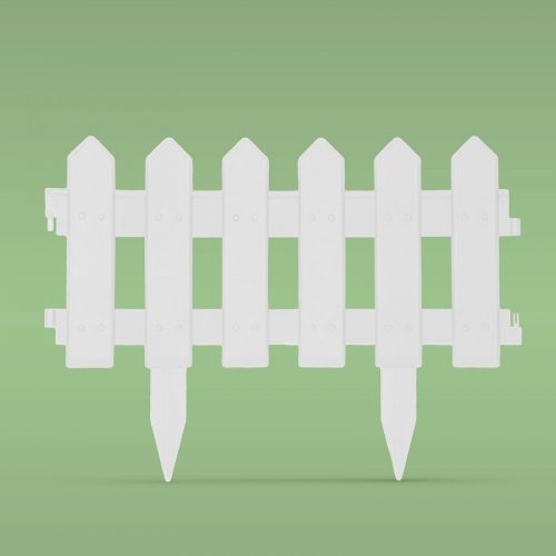 Ágyásszegély - Kerti kerítés - Fehér - 40 x 29 cm