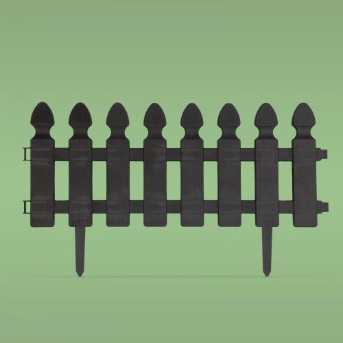 Ágyásszegély - Kerti kerítés - Fekete - 50 x 30 cm