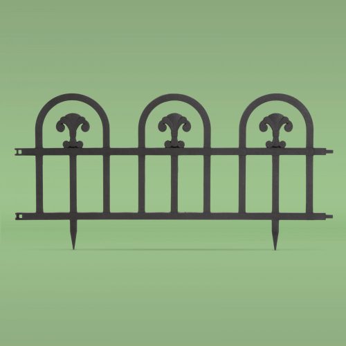 Ágyásszegély - Kerti kerítés - Fekete - 60 x 30 cm