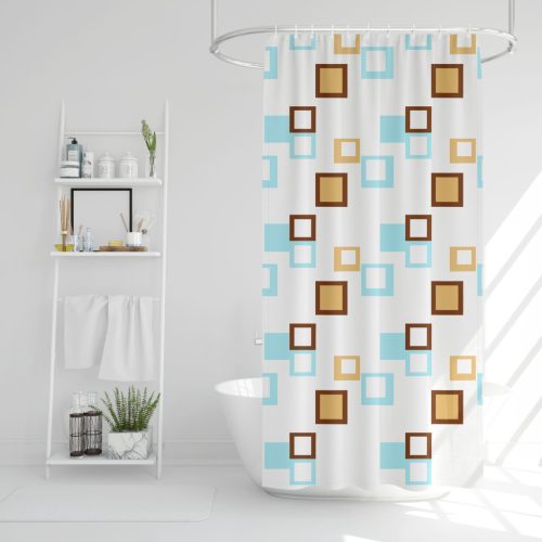 Zuhanyfüggöny fürdőpamaccsal - 180 x 180 cm