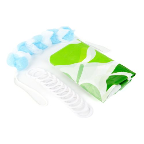 Zuhanyfüggöny fürdőpamaccsal - 180 x 180 cm