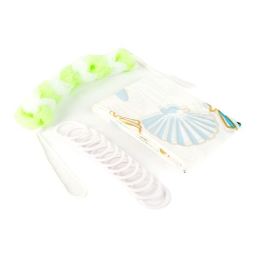 Zuhanyfüggöny fürdőpamaccsal - 180 x 180 cm