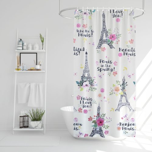 Zuhanyfüggöny - Eiffel Torony - 180 x 180 cm