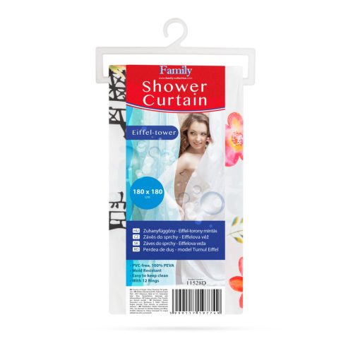 Zuhanyfüggöny - Eiffel Torony - 180 x 180 cm