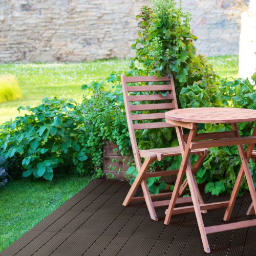 WPC Járólap - Fekete - 30 x 30 cm - 11 db / csomag