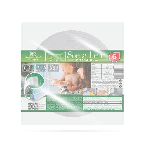 Ajtó Ablak Szigetelő Habszivacs - 10 x 5 mm - Fehér - 6m