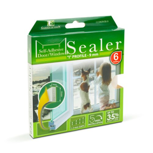 Ajtó Ablak Szigetelő - 9 x 2 mm I - Fehér - 2x 3m