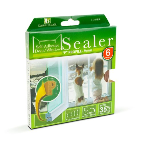 Ajtó Ablak Szigetelő - 9 x 5,5 mm P - Barna - 2x 3m