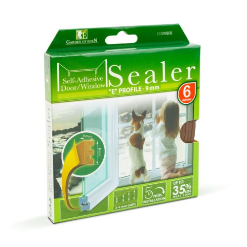 Ajtó Ablak Szigetelő - 9 x 4 mm E - Barna - 2x 3m