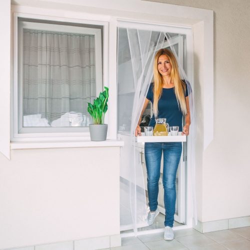 Szúnyogháló függöny ajtóra 100 x 210cm fehér