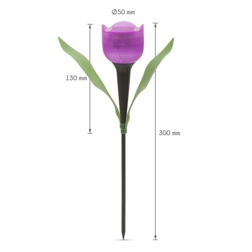 Napelemes Kertilámpa - Tulipánlámpa - 30 cm